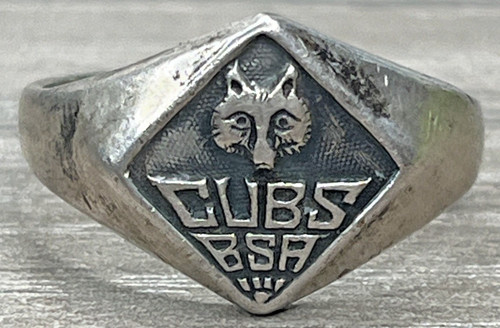 Vintage sterling 925 wolf rank - vintage,
