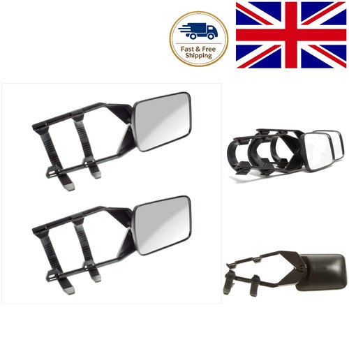Flat caravan towing mirrors - 2x,