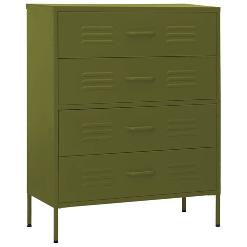 Chest drawers orange steel - of,