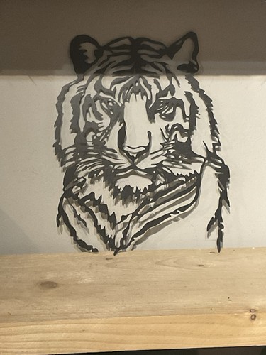 Metal tiger stencil - metal,