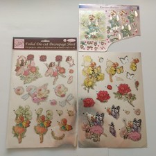 Anitas Flower Fairies & Paintbox Poppets Partial Die Cut Foiled Decoupage Sheet