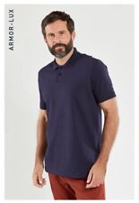 Armor Lux Navy Blue Polo Shirt  Size Large