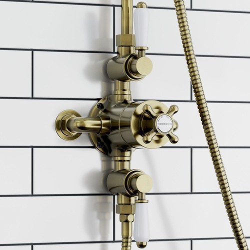 Triple shower valve outlet - shower,