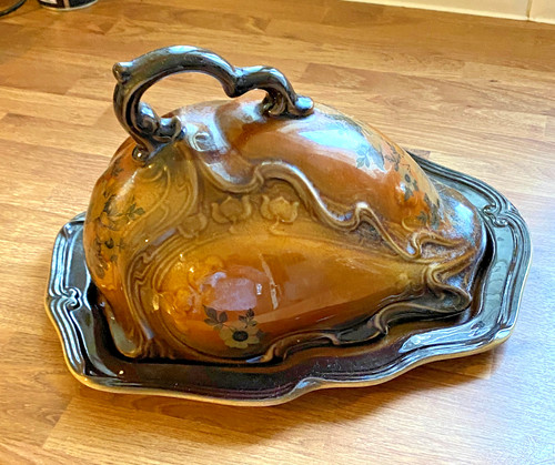 Vintage victorian brown flower - victorian,