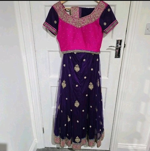 Monga purple pink lehenga - lehenga, &
