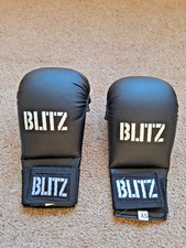 Blitz Karate Blitz Semi Contact Open Palm Gloves-Black-Size XS- Martial Arts 