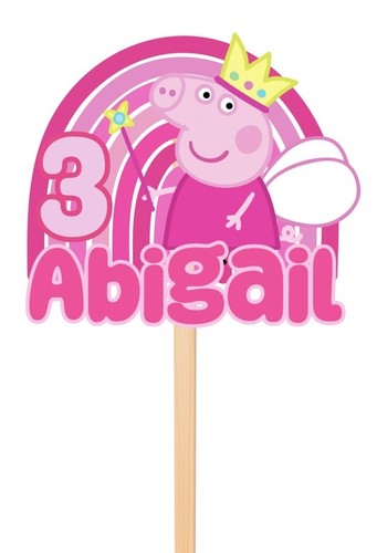 Peppa pig friends cake topper - pig,
