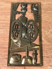 831b  Brass Bas Relief Plaque