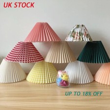 Pleated Lampshade E27 Light Cover Japanese Lamp Shade Fabric Table Lamp Decor UK