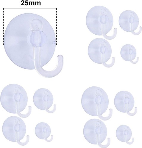 Suction cup hooks clear - suction,