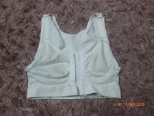 Recobra White Firm Post Surgery Sports Front Fastening Comfort Bra - size M