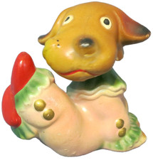 Vintage Brown Dog Dressed as