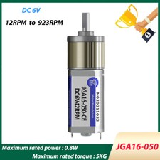 JGA16-050 Micro Geared Motor DC 6V Reduction Reversible Adjustable Speed Motor