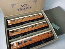 Ace Trains C/4  LNER O gauge  Gresley teak type coach set A