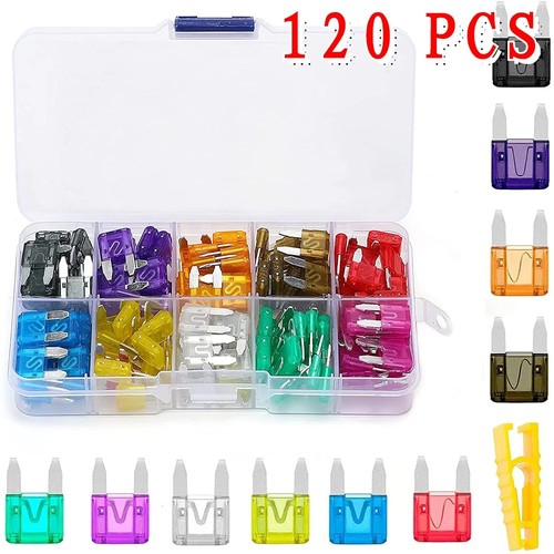 120pcs mini blade fuses - fuses, boxed