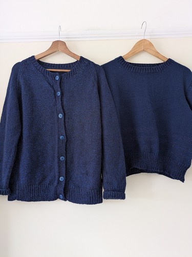 Handmade hand knitted twin set - handmade,