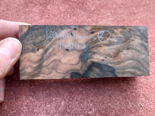 Mun ebony burl blank - ebony,
