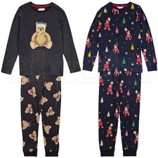 Childrens Boys Girls Christmas Pyjamas ex M S PJ Set Kids Xmas Gift New UK Age