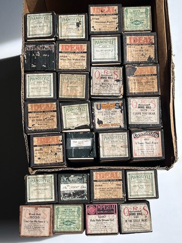 Vintage lot piano rolls - vintage,