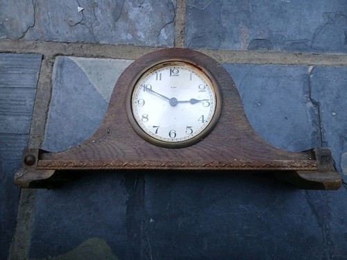 Antique day mantel clock - mantel,