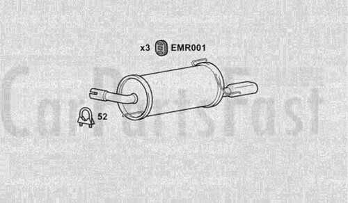 Exgm6034 exhaust rear box - exgm6034,