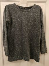 Urban Outfitters Green Flecked Jumper S with Long Zip Back