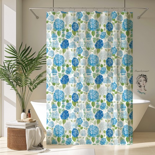 Blue hydrangeas shower - hydrangeas,