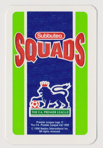 1995 hasbro subbuteo - 1995-96, squads