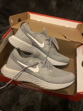 NIKE Epic React Flyknit Womens Wolf Grey - Size UK 6.5 / 26cm / EUR 40.5