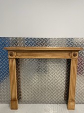 Attractive Vintage Solid Stripped Teak reclaimed fire surround