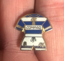 RARE OLD QUEENS PARK RANGERS QPR 'COMPAQ' HOME KIT SMALL ENAMEL PIN BADGE