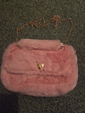 Girls Pink Fluffy Bag Handbag