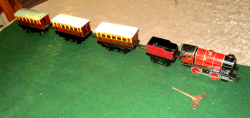 Hornby gauge locomotive red - o,