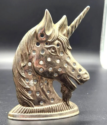 Vtg silver plated unicorn - vtg, silver‑plated