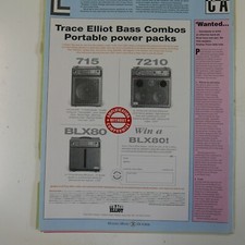 21x30cm magazine cutting 1992 TRACE ELLIOT BASS COMBOS
