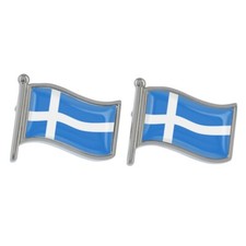 Shetland Wave Flag Silver