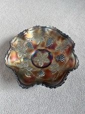 CARNIVAL GLASS RUFFLED BOWL