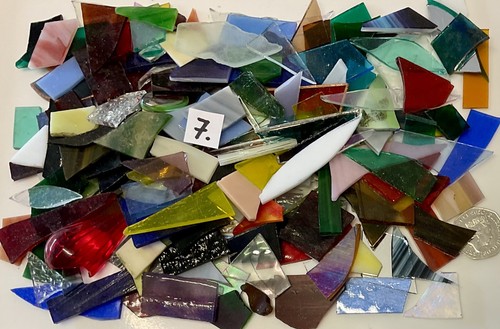 Stained glass offcuts mosaic - stained,