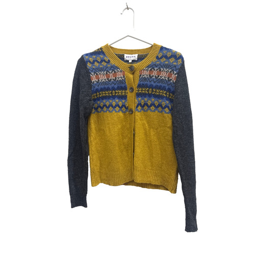 Brora yellow grey patterned - yellow,