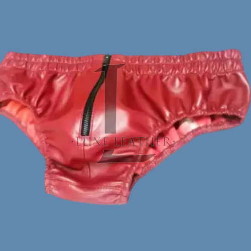 Mens red leather under - leather, wear