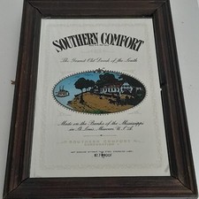 Southern Comfort Vintage Bar Mirror 1970s Man Cave ~ 13” (35cm) x 9” (25cm)