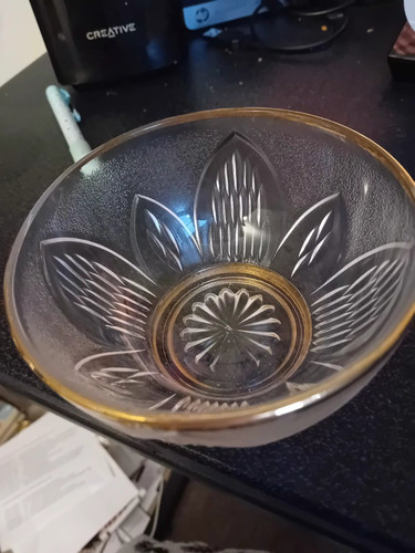 Vintage art deco round clear - art,