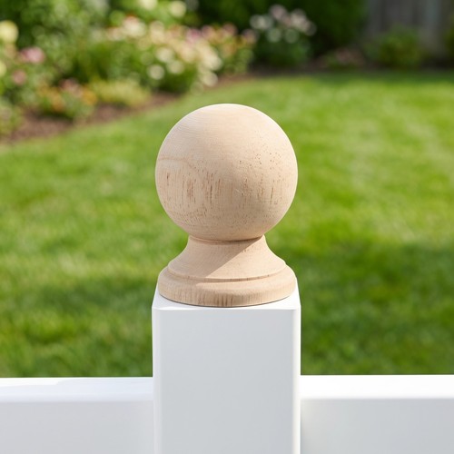 2pcs wood fence - post, cap