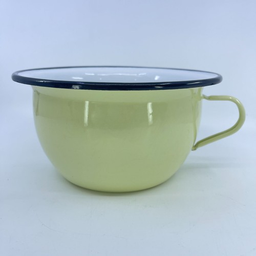 Vintage enamelware chamber pot - enamelware,