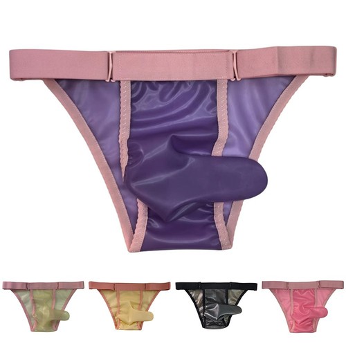 Mens latex tbriefs seethrough - mens,