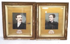  Pair of gilt framed portraits