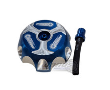 SALE - QBRUS Blue Alloy Fuel Cap - Yamaha YFM350 Raptor Quad Bike Parts