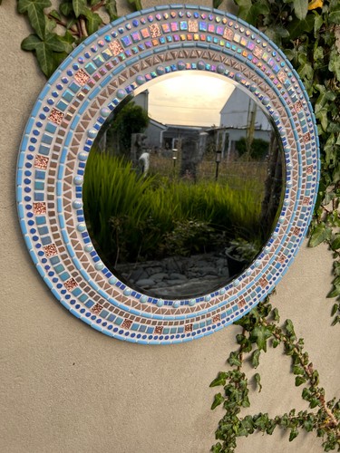 Round mosaic wall - round, mirror