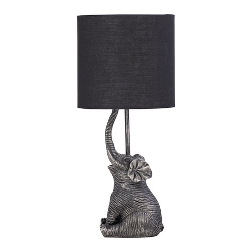 Black elephant table lamp - table,