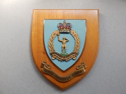 Royal observer corps plaque - observer,